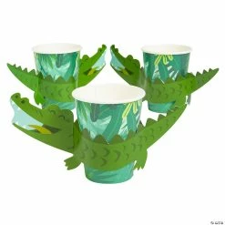Best reviews of 👍 Tropical Jungle Paper Cups with Alligator Sleeves - 8 Pc. 😀