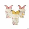 Cheap ❤️ Truly Fairy Floral Paper Cups with Butterfly Toppers - 12 Pc. ⭐ -Birthday Party Cups Sales Store truly fairy floral paper cups with butterfly toppers 12 pc 13811049