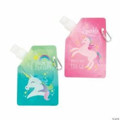 Cheap ๐ Unicorn Collapsible Platic Water Bottles - 12Ct. ๐