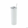 Hot Sale 👍 White 20 oz. Stainless Steel Tumbler with Lid & Straw 🛒 -Birthday Party Cups Sales Store white 20 oz stainless steel tumbler with lid and straw14115329