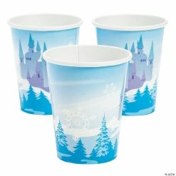 Discount ๐ Winter Princess Snow Castle Paper Cups - 8 Pc. โญ